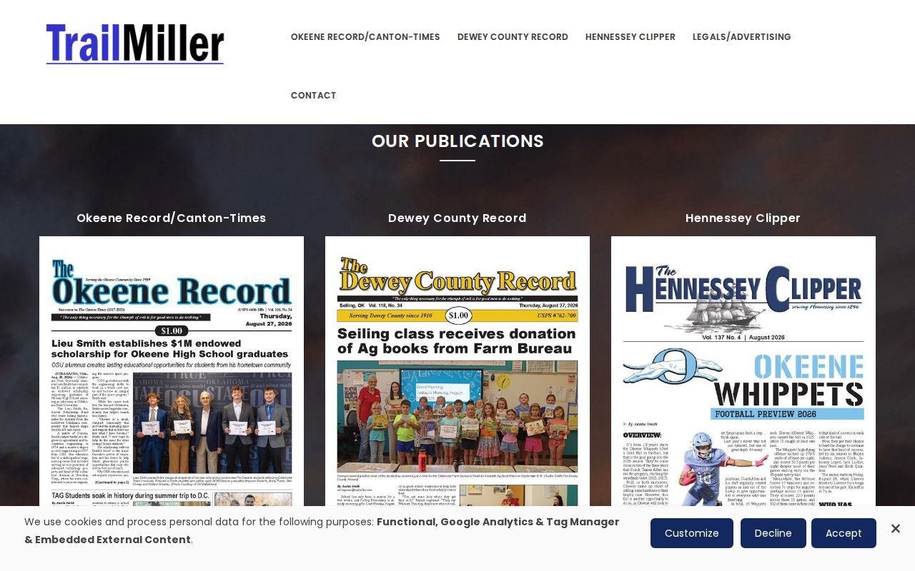 Dewey County crime news and court-record source homepage